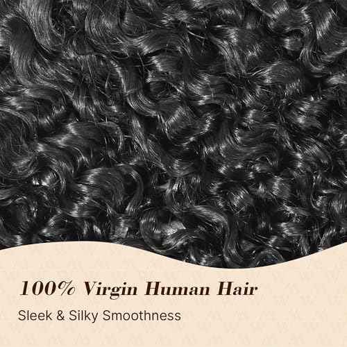 15A Deep Wave Human Hair Bundles 18 20 22 Inch Brazilian Virgin Depp Weave Curly Bundles Human Hair 3 Pcs 100% Unprocessed Virgin Remy Hair Natural Black Water Wave Human Hair Extensions