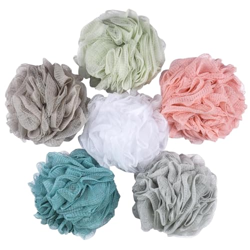 Bath Loofah Sponge Exfoliating Pouf 60g (6 Pack)
