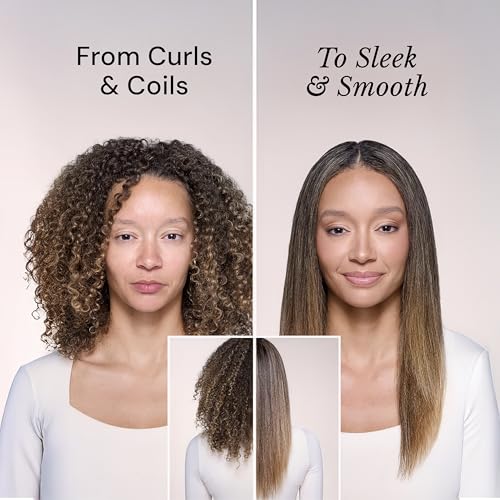 L'ANGE HAIR 2-in-1 Hair Straightener Brush 450°F Ionic