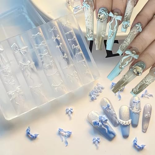 3D Bowknot Silicone Nail Mold for DIY Gel Nail Art - Reusable