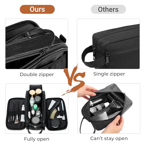 Elviros Large Travel Toiletry Bag for Men, Water-Resistant Dopp Kit