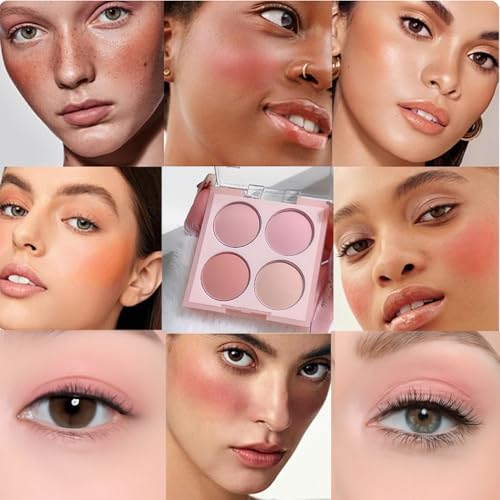 Nude Pink Eyeshadow Palette - 9 Pigmented Shades, Waterproof