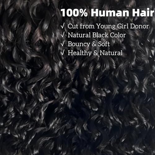 10 Inch Burmese Curly Human Hair Bundles - Natural Black Wet & Wavy