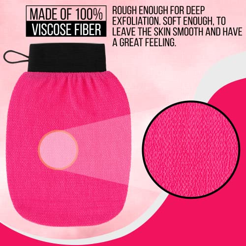 Clarial Exfoliating Gloves for Body & Face - Microfiber Scrub Mitts