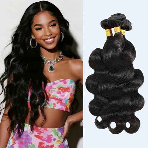 12A Body Wave Human Hair Bundles 8 10 12 Inch Brazilian Virgin Human Hair Unprocessed Raw Remy Weave Natural Color 3 Bundle Set for Women