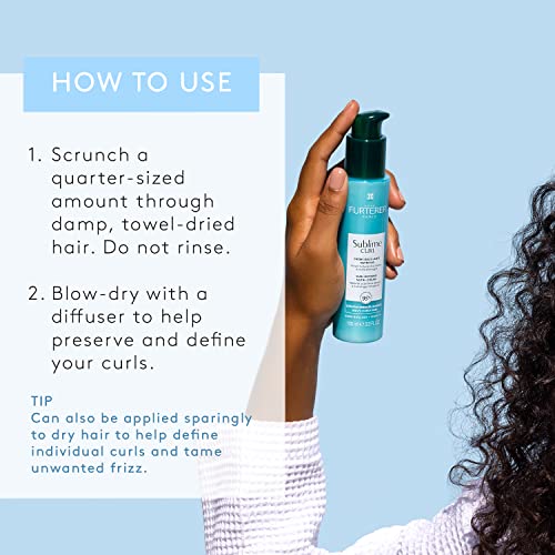 Ren? Furterer SUBLIME CURL Curl Nutri-Activating Cream - For Curly, Wavy Hair - Curl Enhancing Leave-In - Humidity & Frizz Control - 3.3 fl. oz.