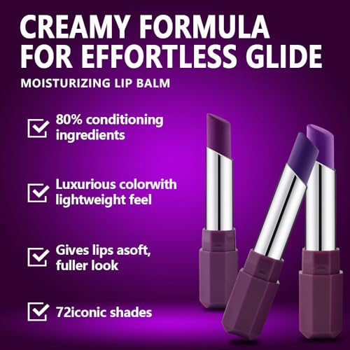 Purple Matte Lipstick Set - 3 Shades Twist-Up Long-Lasting