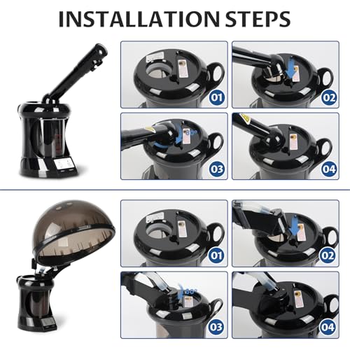 2-in-1 Hair & Face Steamer with Rotating Spray Head