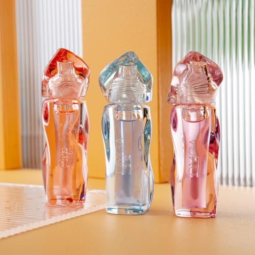 Lip Glow Oil Set, Sheer Lip Glosses Set, Watery Clear Texture, Can Be Used Alone or Layered Over Lipstick for Plumping Lips (3 Packs)