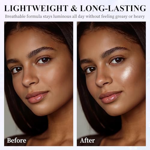 UCANBE Shell Gel-to-Powder Shimmer Highlighter - Buildable Luminous Glow