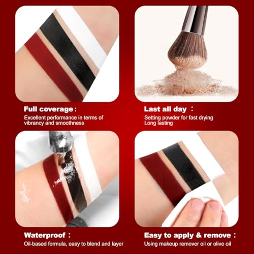 Halloween Face Paint Kit with Fake Blood & SFX Makeup