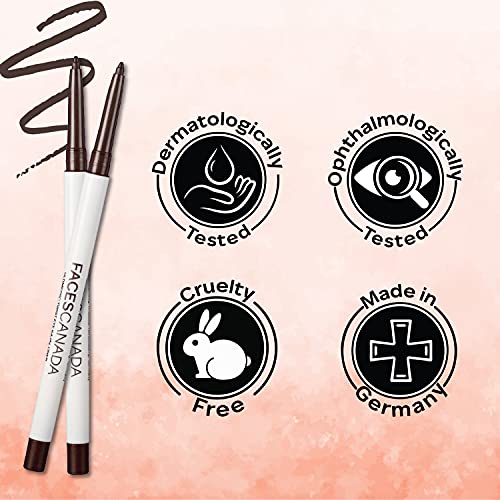 FACESCANADA Twist Eye Liner, 24Hr Waterproof Brown