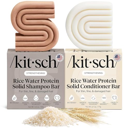 Kitsch Rice Water Solid Shampoo & Conditioner Bar Set (2-Piece)