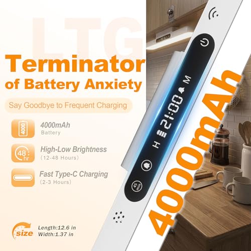 4000mAh Rechargeable Under Cabinet Light Bar with Remote