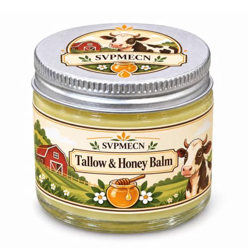Tallow and Honey Face Moisturizer Balm for Dry Skin - Natural Hydrating Skincare