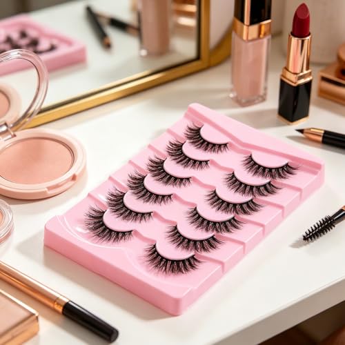 7 Pairs Dramatic Fluffy False Eyelashes 7-13mm Black Band