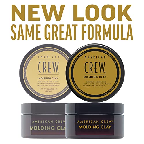 American Crew Men's Hair Molding Clay (Old Version) No Synthetic Fragrance 3oz High Hold Medium Shine