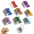 VALLNEI 8-Sized Stainless Steel Animal Grooming Comb Set for Wahl Clippers