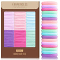 Kanprincess No-Damage Nylon Hair Ties - 100PCS Macaron Colors, Gentle & Secure Hold for Women & Kids