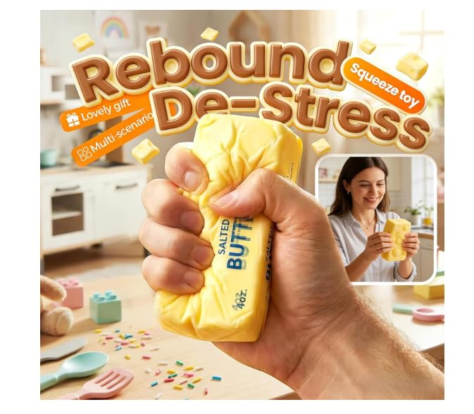 Butter Squishy Toys - 2 Pack Slow Rising Stress Relief Fidget
