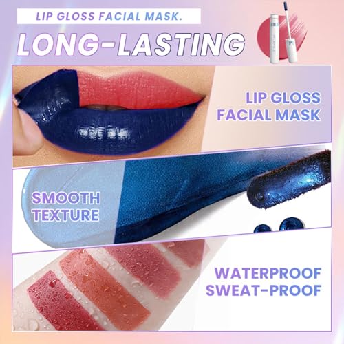 2025 New Peel Off Lip Stain Lip Tint, Matte Natural Mist Lip Tinted, Waterproof Long-Lasting Tear-off Lip Gloss, All-Day Vibrant Kiss-Proof Lip Stain,Smudge & Transfer Proof Lip Stains Masque (05#)