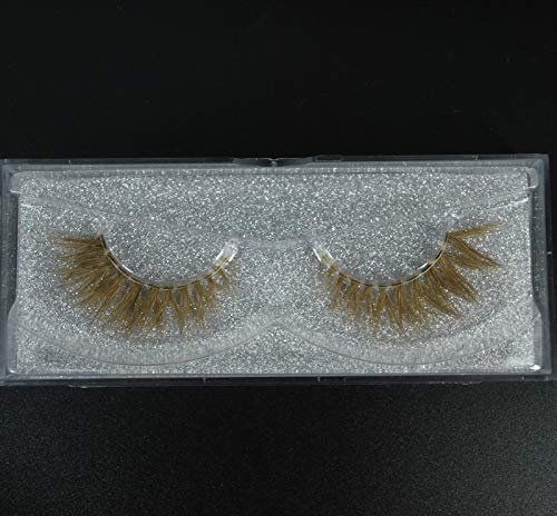 Brown Eyelashes Natural Mink False Lashes Light Brown Blonde 3 Pairs Makeup Haloween Party (Brown2)