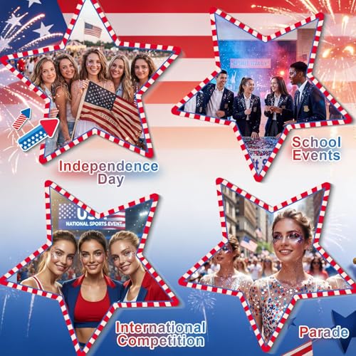 Red White Blue Glitter Stick for 4th of July