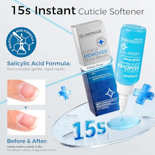 Glamonade Instant Cuticle Remover Gel - Fast-Acting Salicylic Acid Softener