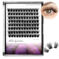 96pcs D Curl Cluster Lash Extensions 12mm - Wide Stem Volume