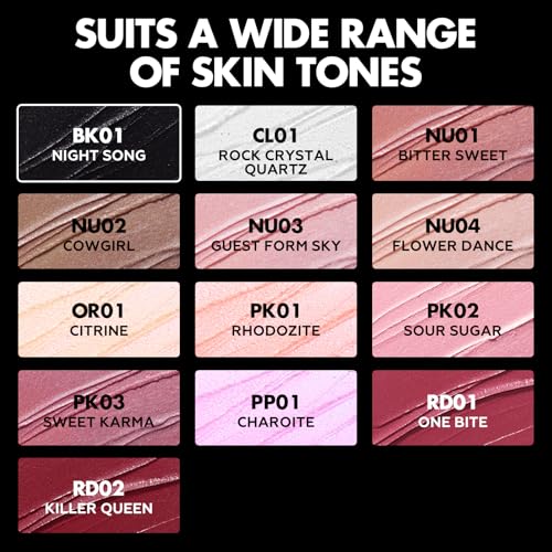 FOCALLURE Moisturizing Shiny Lipstick,Pearl Shimmery Finish,Hydrating Tinted Lip Balm with Creamy Texture,Long Lasting High Pigmented Lip Stain,Sour Sugar