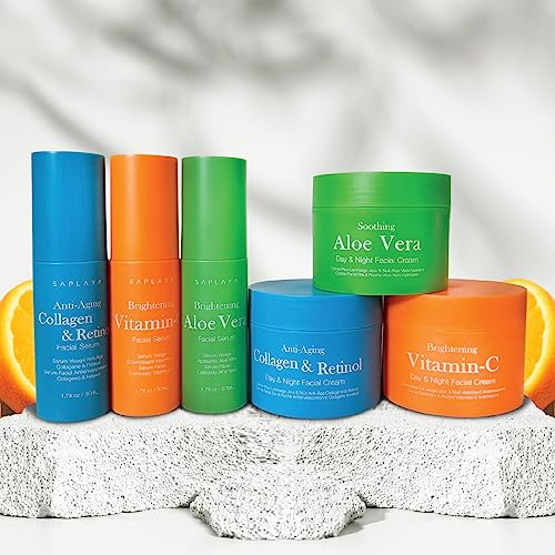 Saplaya Day & Night Facial Cream Serum Moisturizing For Face Neck and Chest Cream Hydrating Deep Moisturizer Made in South Korea
