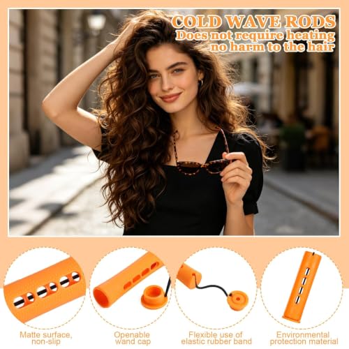 ProSuites 4 Sizes Hair Perm Rods Kit with 350 Perm Papers & Clips – MultiColor