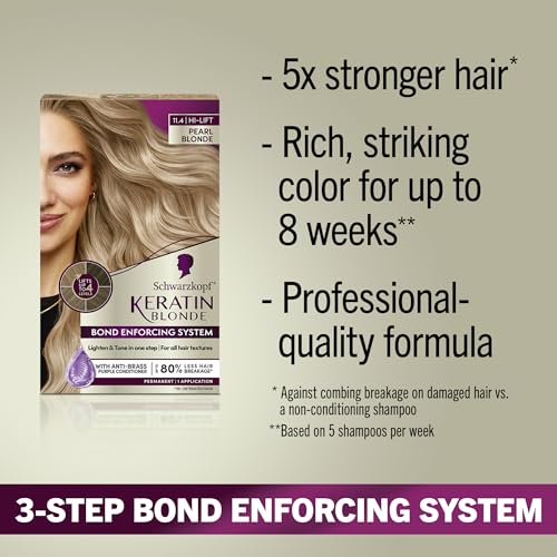 Schwarzkopf Keratin Blonde 11.4 High Lift Pearl Blonde Hair Dye