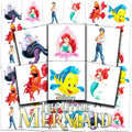 Little Mermaid Temporary Tattoos - 72 Pack Party Favors