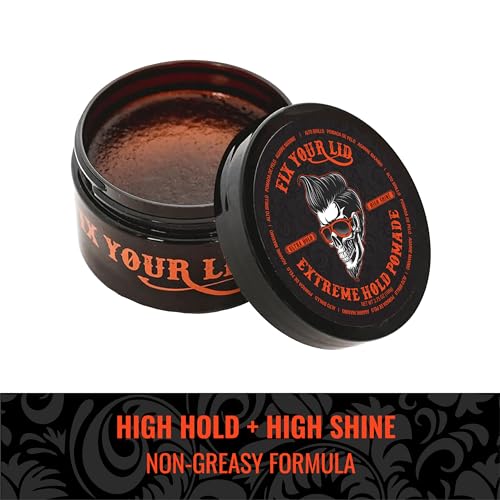 Fix Your Lid Extreme Hold Hair Pomade - High Shine 3.75 oz