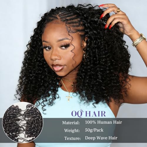 OQ Deep Wave Crochet Hair 18" - 100% Human Hair Extensions