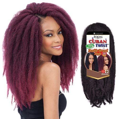 Freetress Equal Synthetic Hair Braids Double Strand Style Cuban Twist Braid 16" (6-PACK, 4)