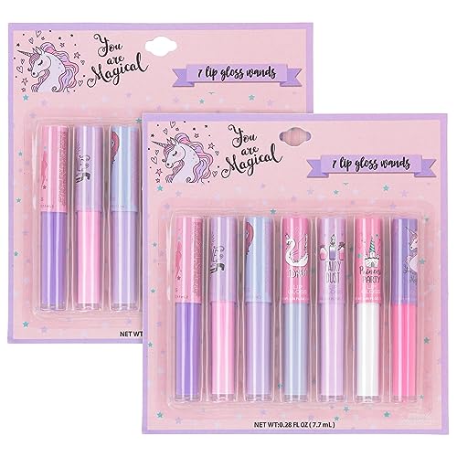 14pc Unicorn Princess Lip Gloss Set for Girls