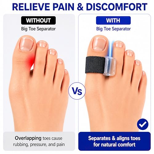Bunion Corrector Big Toe Spacer - Gel Separator for Pain Relief