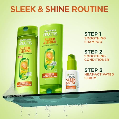 Garnier Fructis Sleek and Stay Hair Serum - Heat Protectant, 1.7 Fl Oz