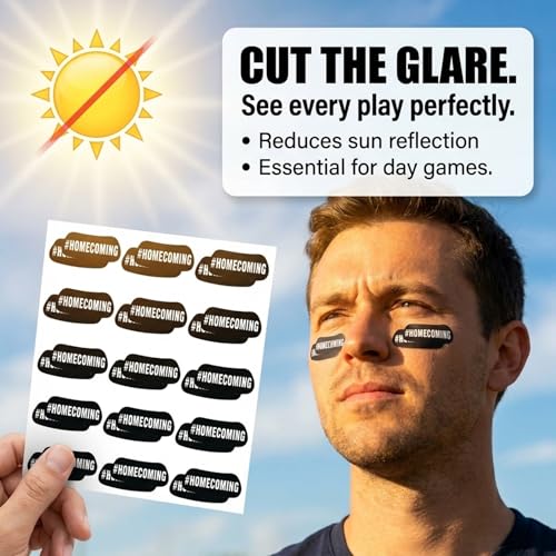 Anderson's Hashtag Homecoming EyeBlacks, 12 Pairs (24 Count)