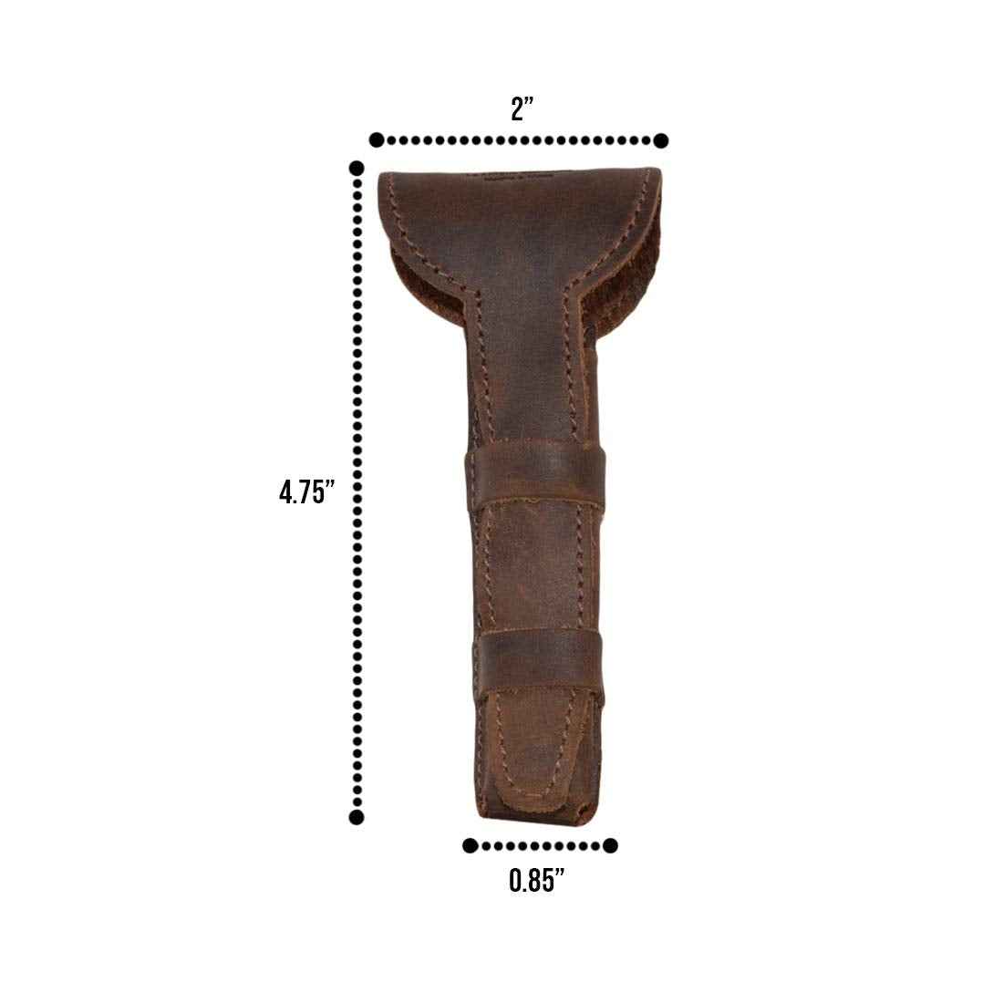 Hide & Drink, Leather Double Edge Safety Razor Protective Case, Shaving Travel Pouch, Handmade (Bourbon Brown)