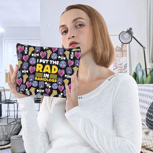 G2TUP Radiology Technologist Cosmetic Bag X-ray Tech Gift Radiology Tech Zipper Pouch I Put The Rad In Radiology (Rad In Radiology)