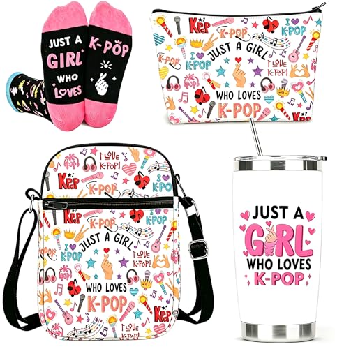 K-Pop Gift Set for Girls - 4-in-1 Bundle with Tumbler