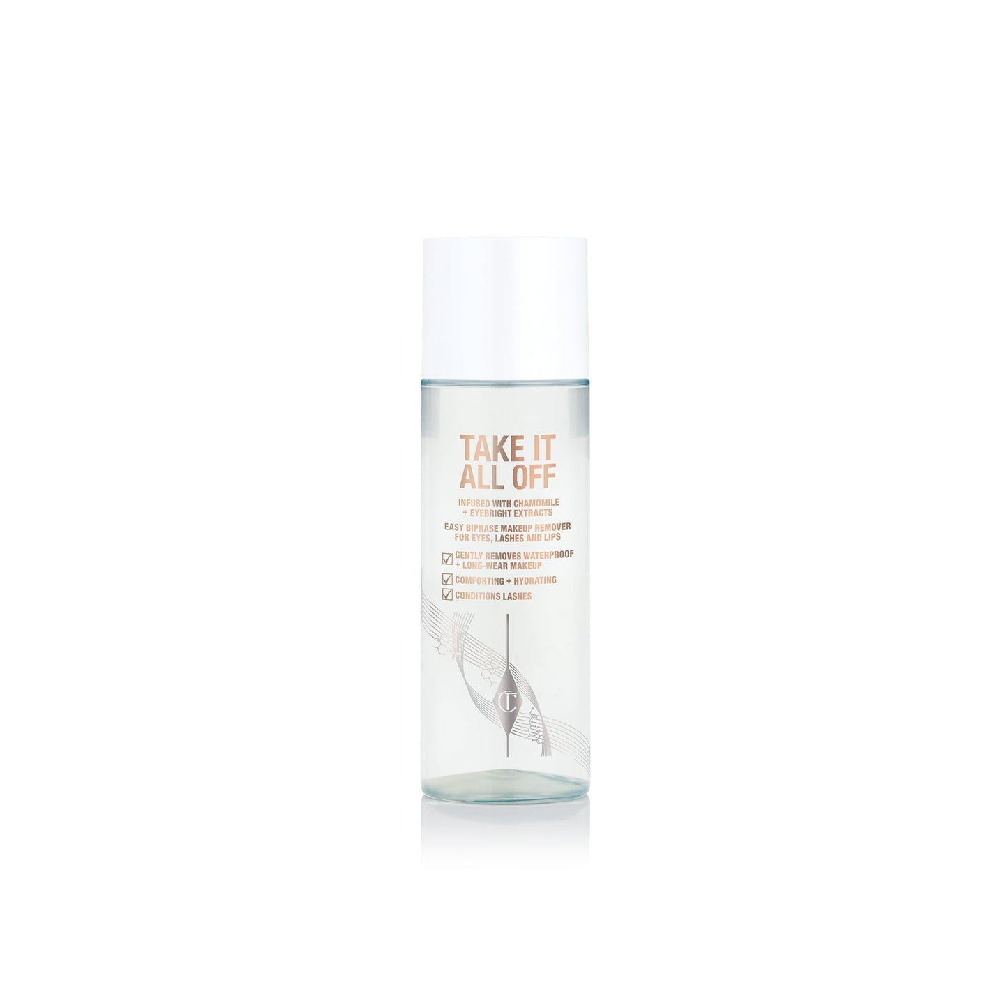 Charlotte Tilbury Take It All Off Makeup Remover - Bi-Phase Cleansing Oil Makeup Remover Enriched with Soothing Camomile to Condition Lashes & Lips - Removes Waterproof Formulas (120ml)