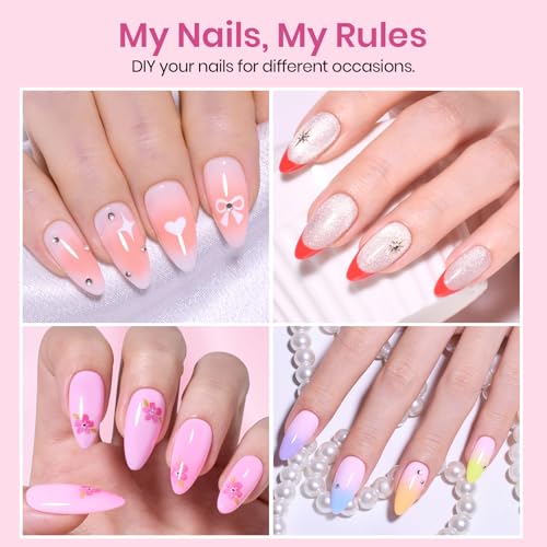 Beetles Medium Almond Gel Nail Tips 576pc Set 12 Sizes