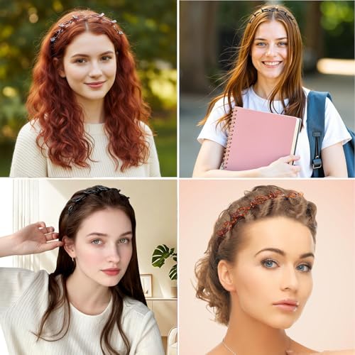 6-Piece Hair Clip Headband Set with Anti-Slip Clips