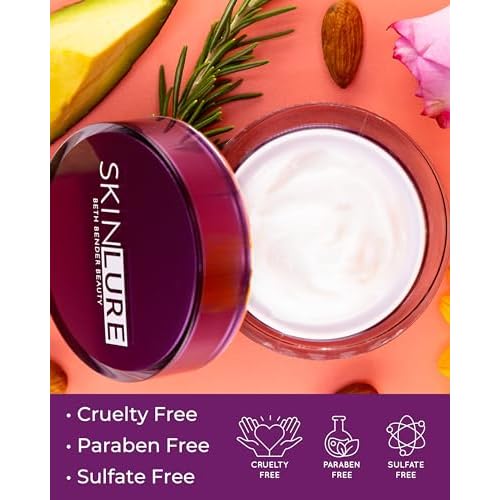 SKINLURE Hydrating Face Moisturizer with Vitamin C & Hyaluronic Acid | Anti Aging Facial Moisturizer for Dry Sensitive Skin | Revive Face Moisturizer w/Algae Extract, Peptides, and Nourishing Oils
