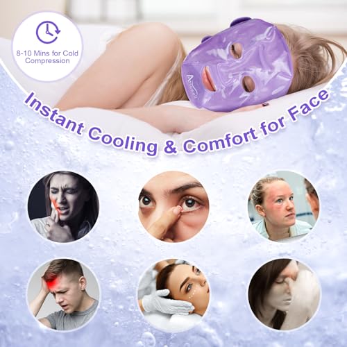 Cooling Ice Face Eye Mask Set | 7-in-1 Reusable Gel Packs