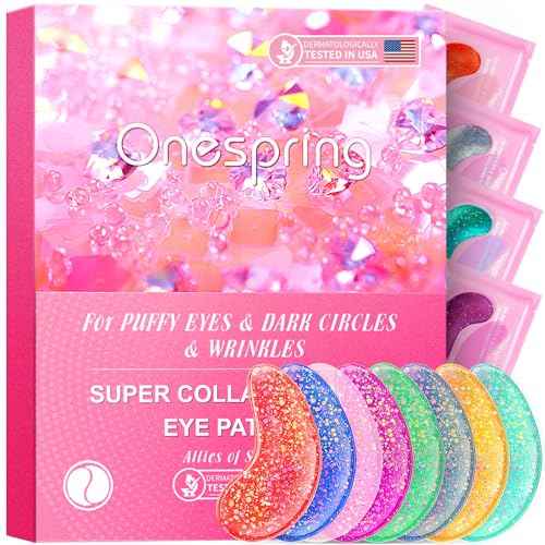 Under Eye Patches (24 Pairs) - Eye Gel Pads for Wrinkles, Puffy Eyes, Dark Circles, Eye Bags, Natural Collagen Eye Gels Pads, Under Eye Mask Patches for Refreshing, Revitalizing